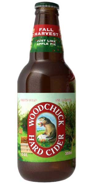 VERMONT Middlebury WOODCHUCK HARD CIDER STICKER with GROUNDHOG eating an APPLE 